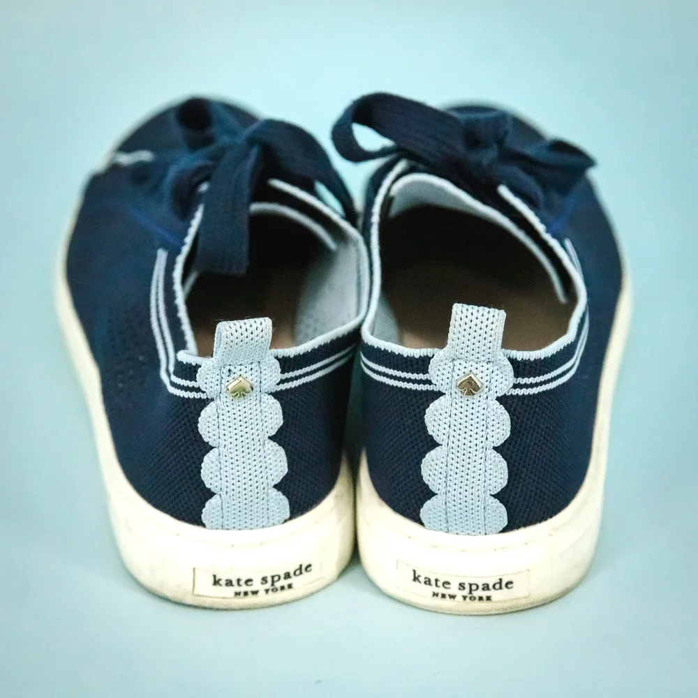 Kate Spade Size 8 Blue Ainslee Mesh Low Top Lace Up Comfort Sneakers Shoes